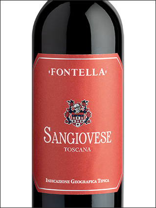 фото Fontella Sangiovese Toscana IGT Фонтелла Санджовезе Тоскана Италия вино красное